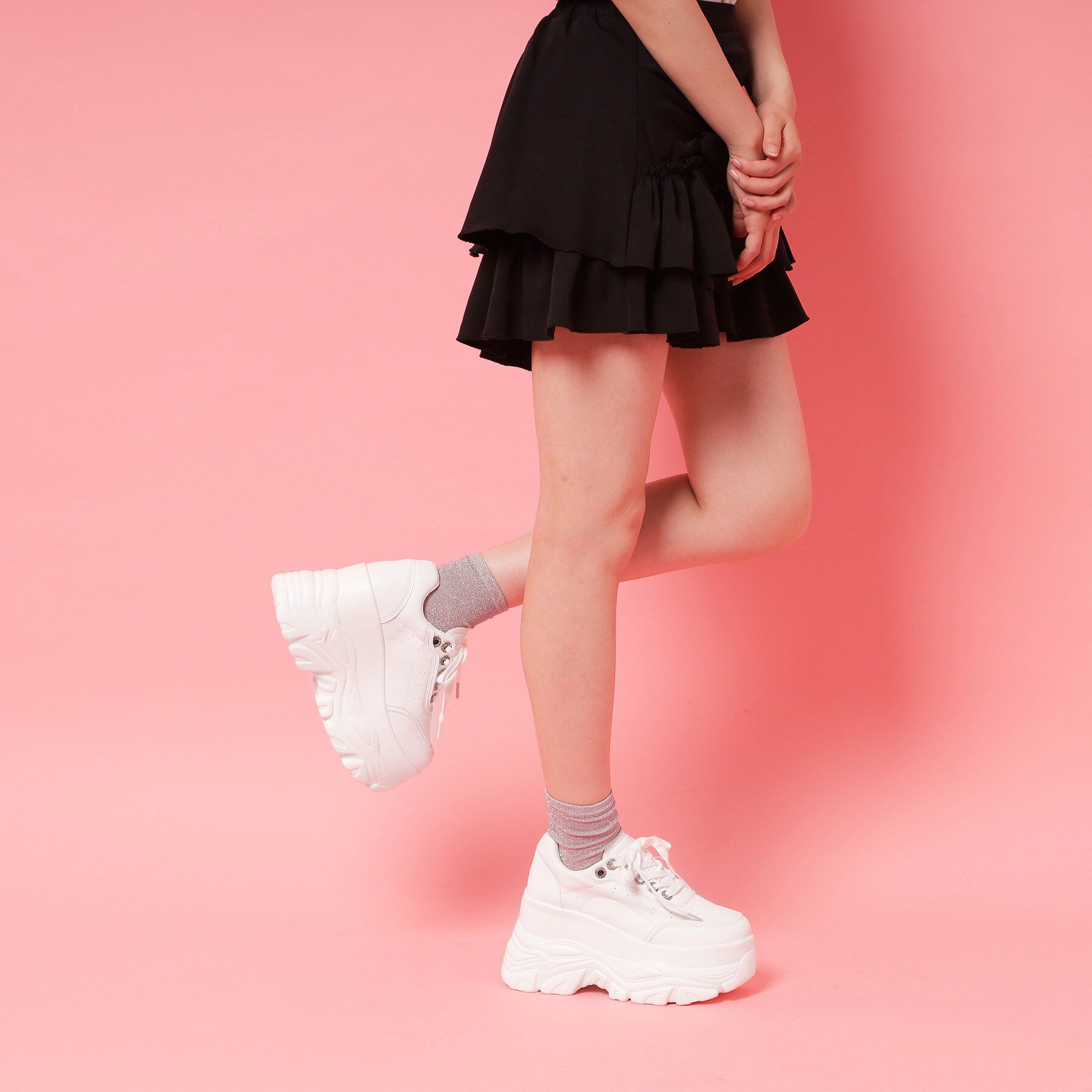 csT&P「厚底キラキラインヒールスニーカー」|スニーカー|