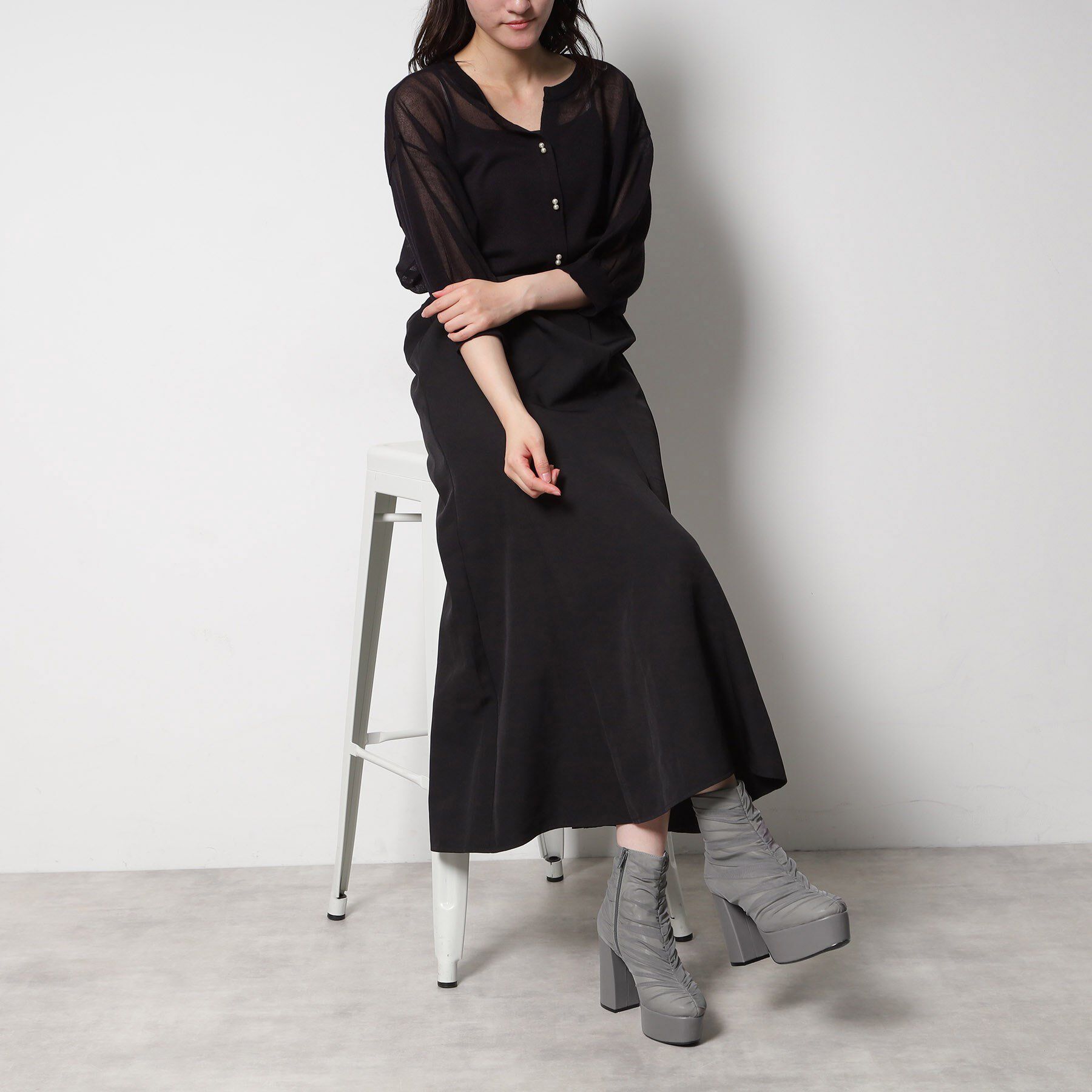 ESPERANZA「【EC先行販売】【ラク盛り／ショートブーツ】リピーター続出／脚長美脚 厚底シャーリングブーツ」|ショートブーツ|