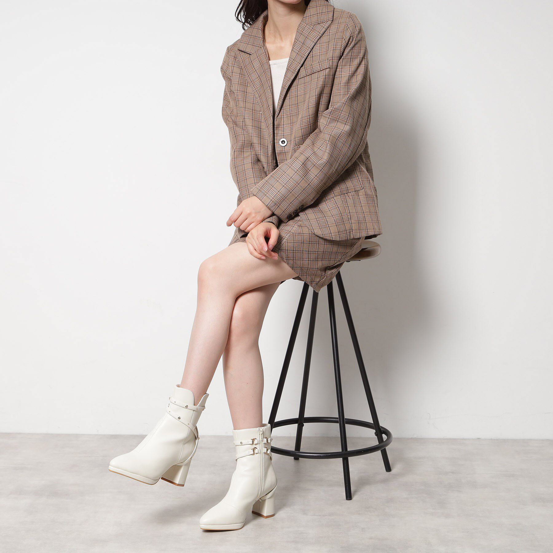 ESPERANZA「【EC先行販売】2WAYスタッズベルトショートブーツ」|ショートブーツ|