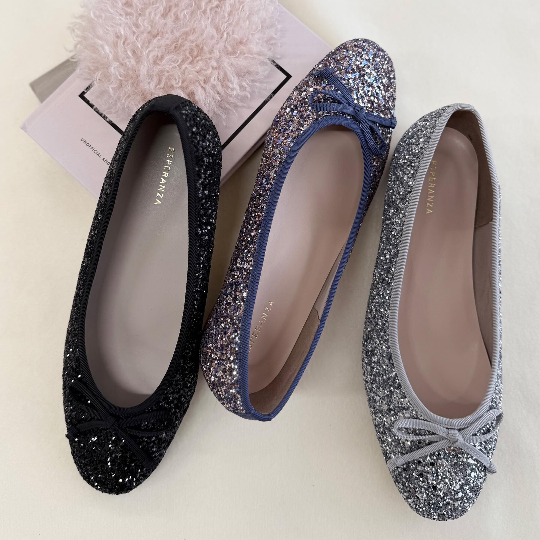 ESPERANZA「【EC限定カラーあり】グリッターバレエシューズ」|パンプス|