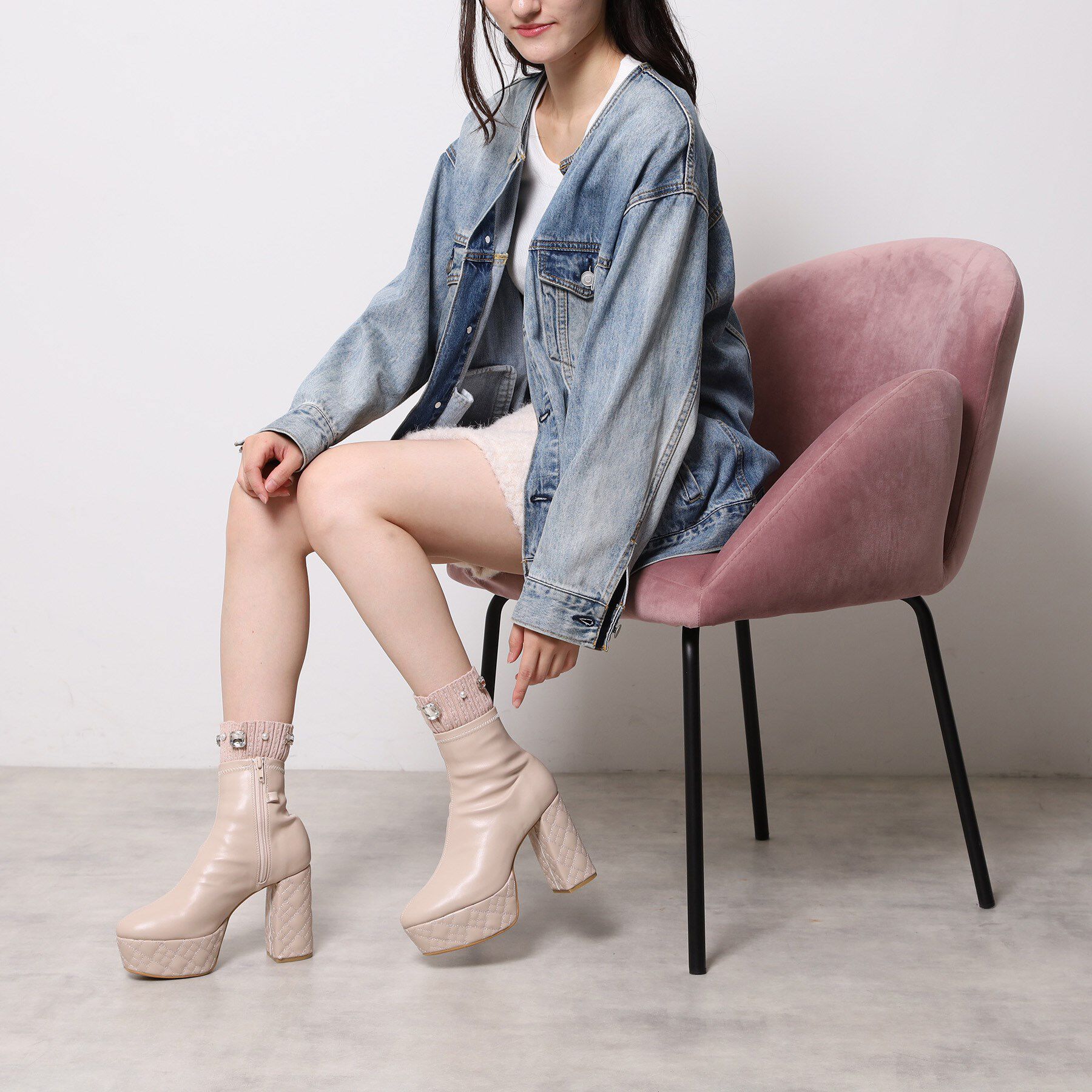 ESPERANZA「【ラク盛り／ショートブーツ】リピーター続出／脚長美脚 マルチWAYショートブーツ」|ショートブーツ|