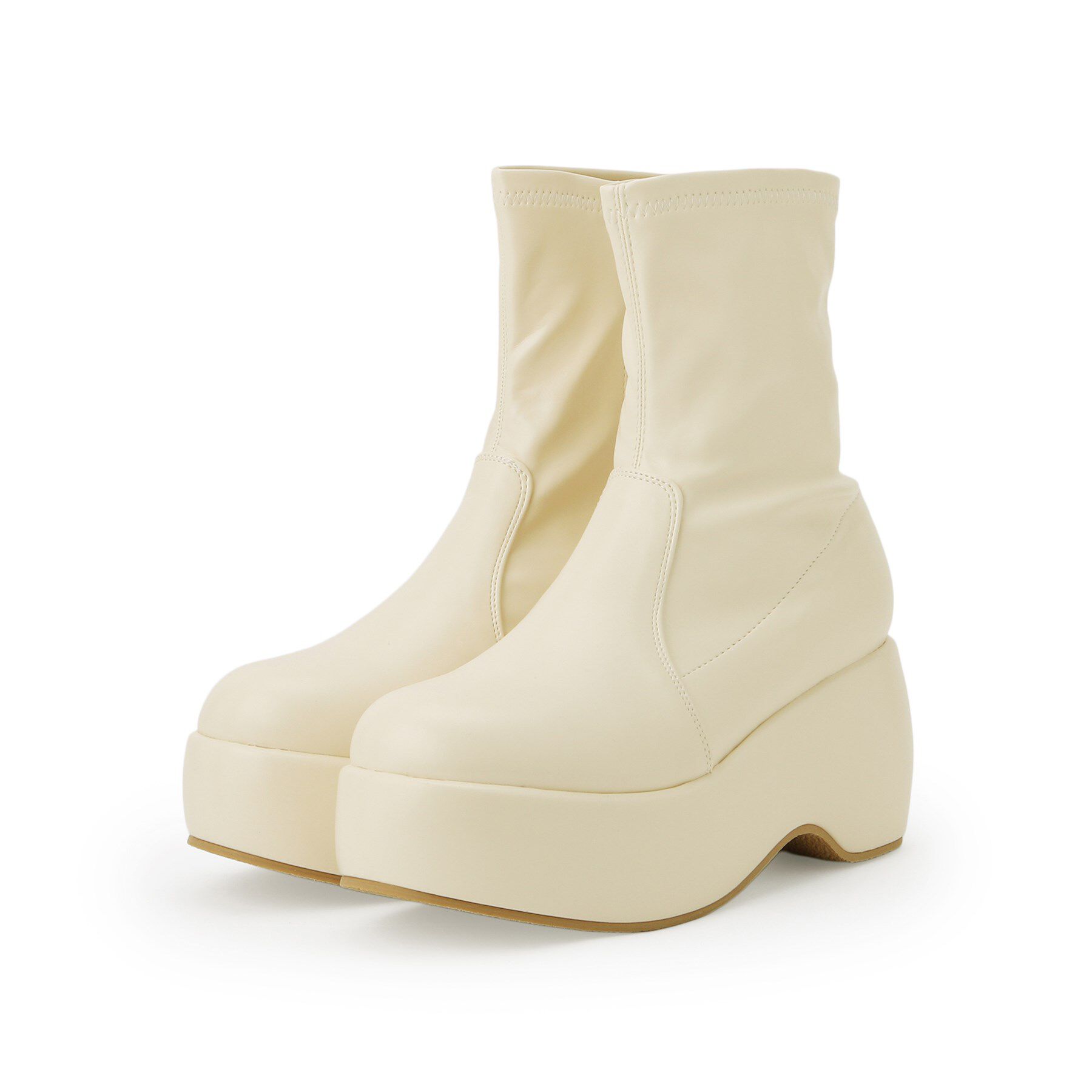 csT&P「厚底プレーンブーツ」|ショートブーツ|