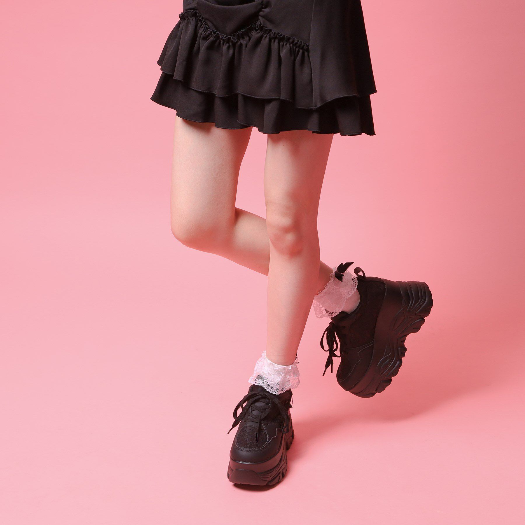 csT&P「リボンレース 厚底スニーカー」|スニーカー|