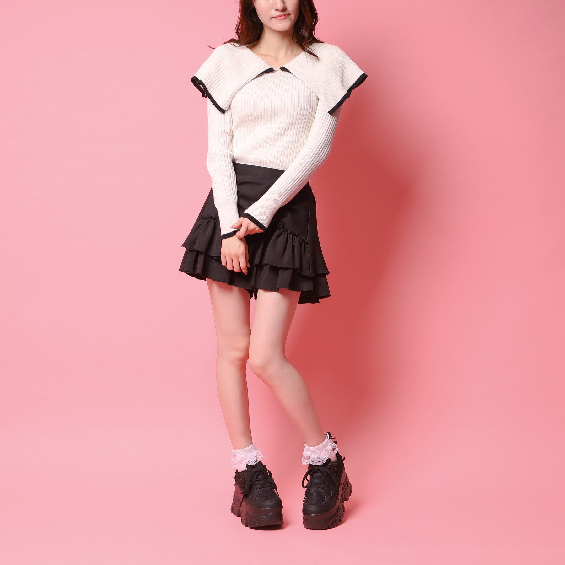 csT&P「リボンレース 厚底スニーカー」|スニーカー|