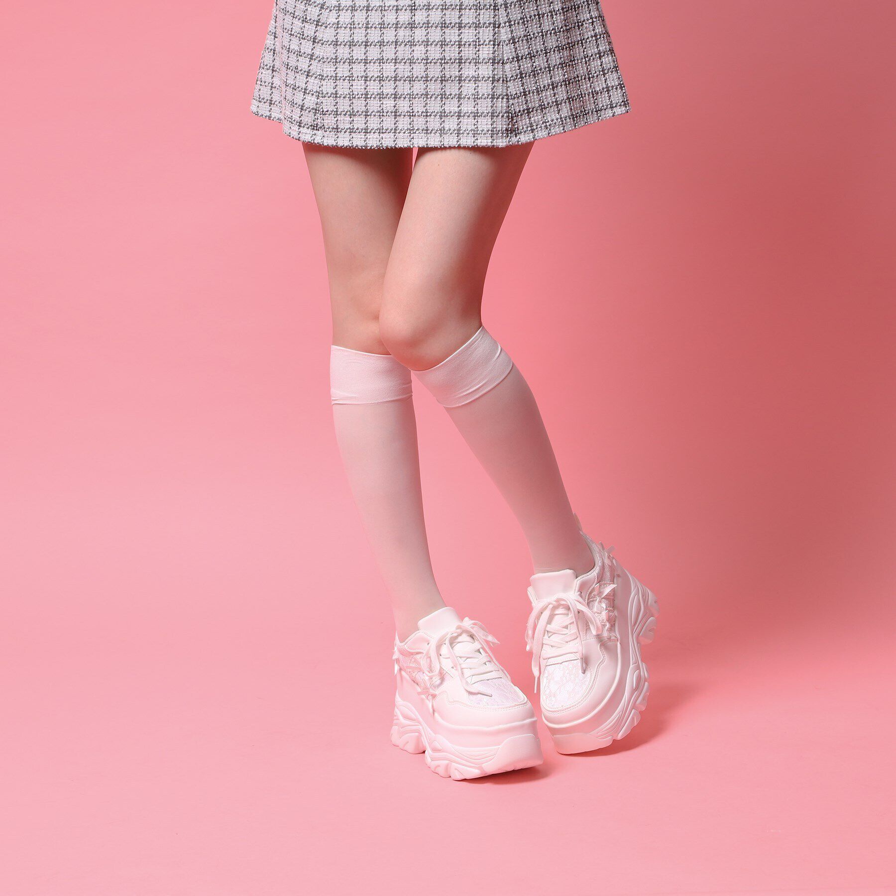 csT&P「リボンレース 厚底スニーカー」|スニーカー|