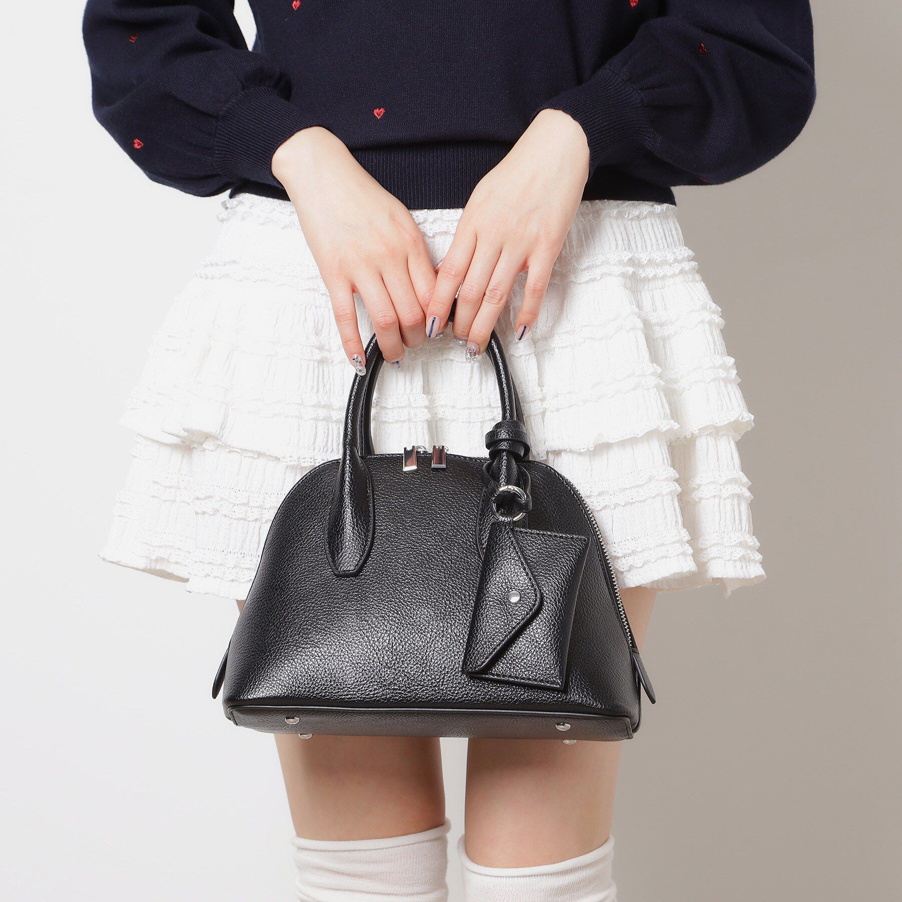 ESPERANZA「ポーチ付きシェル型ボストンバッグ」|ショルダー・メッセンジャー|ブラック(019)