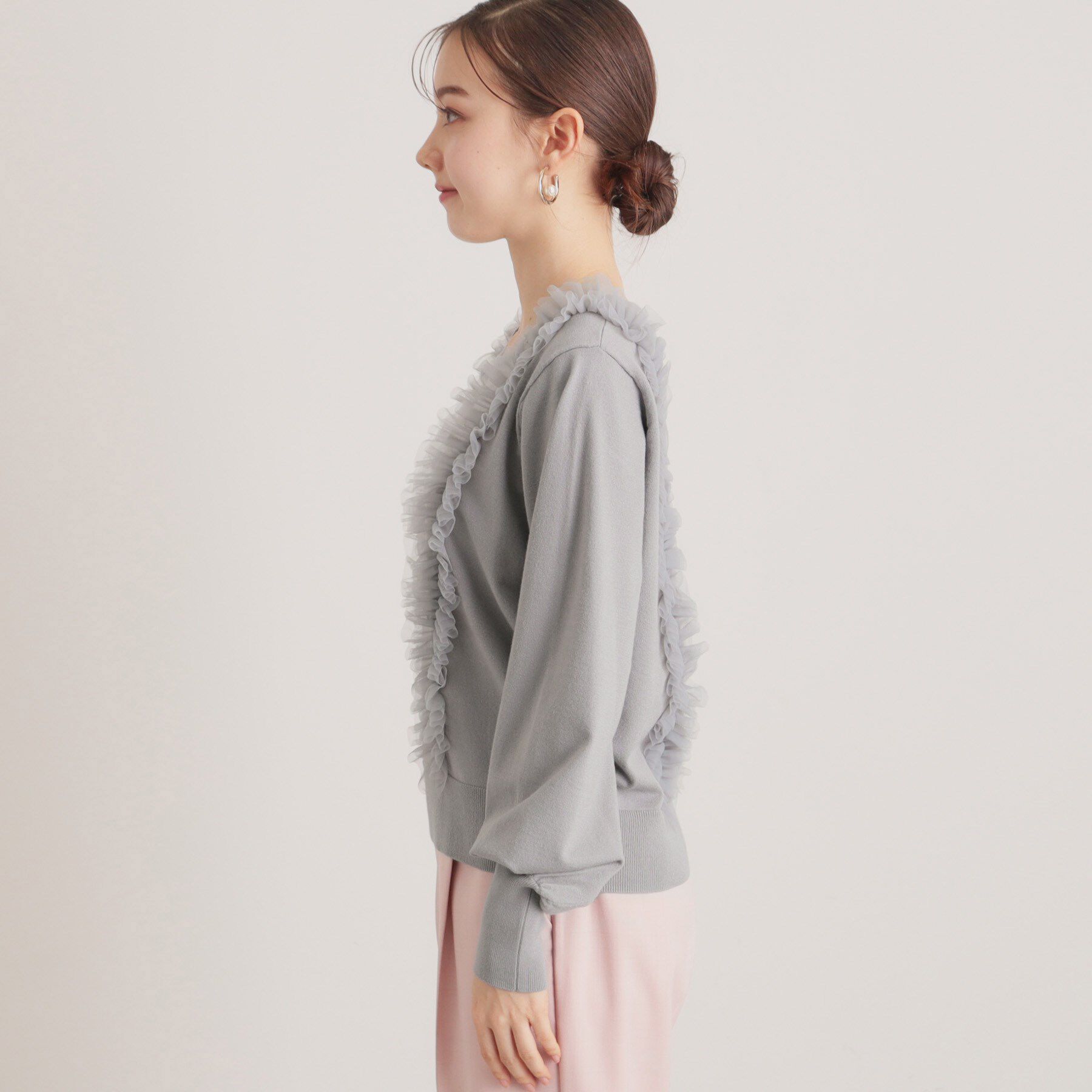 SunaUna「【大人フェミニン】前後チュールニット」|ニット・セーター|