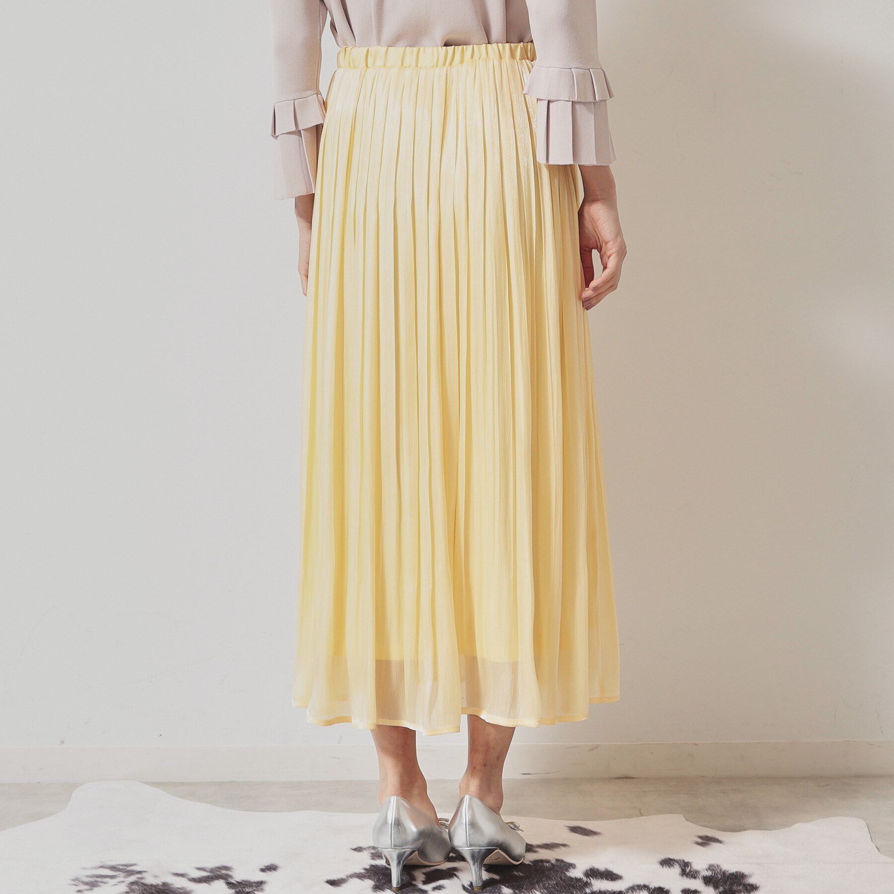 SunaUna「【春色／ウエストゴム】ロングプリーツスカート」|スカート|