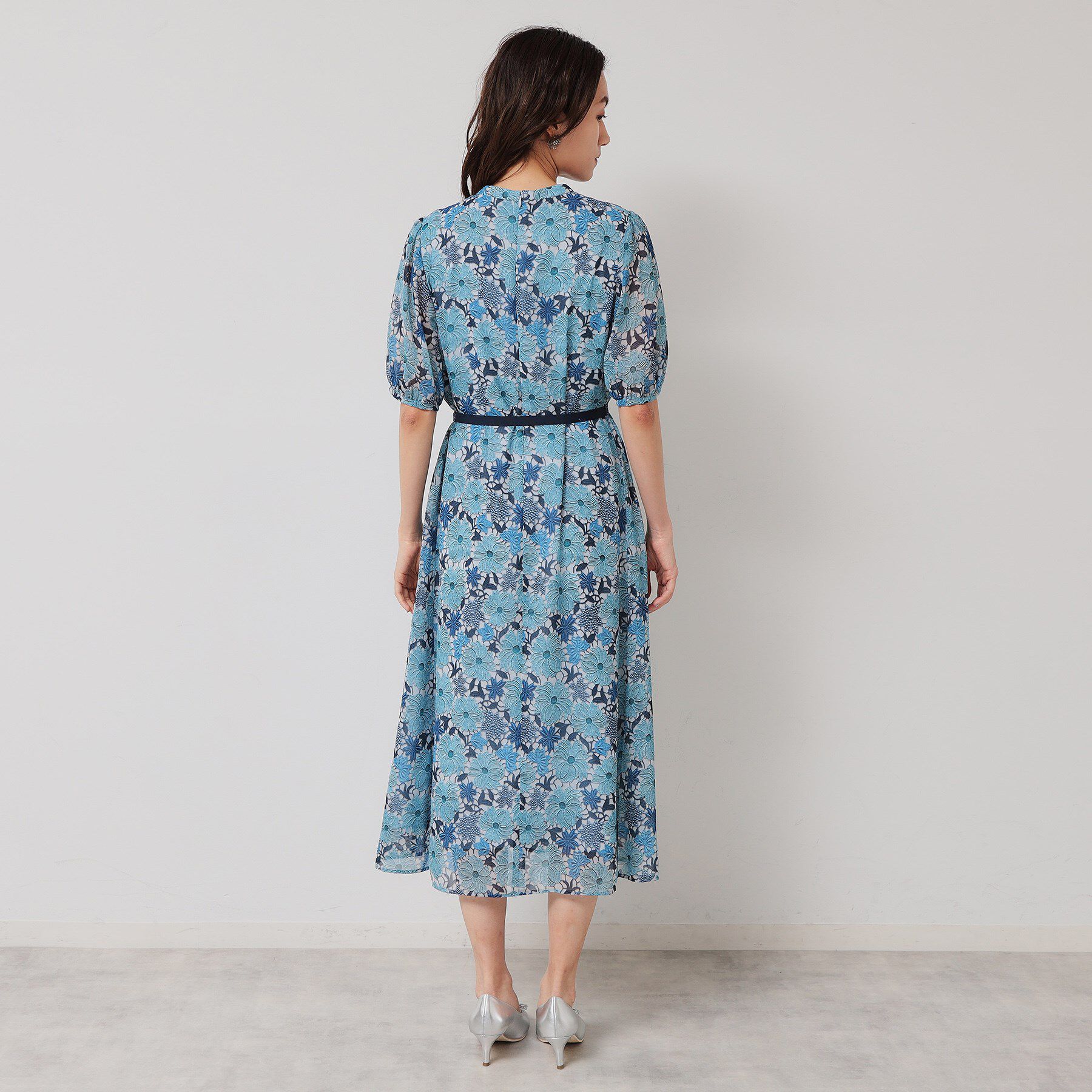 SunaUna「【完売間近／&yours project】レース柄プリーツワンピース」|ワンピース|