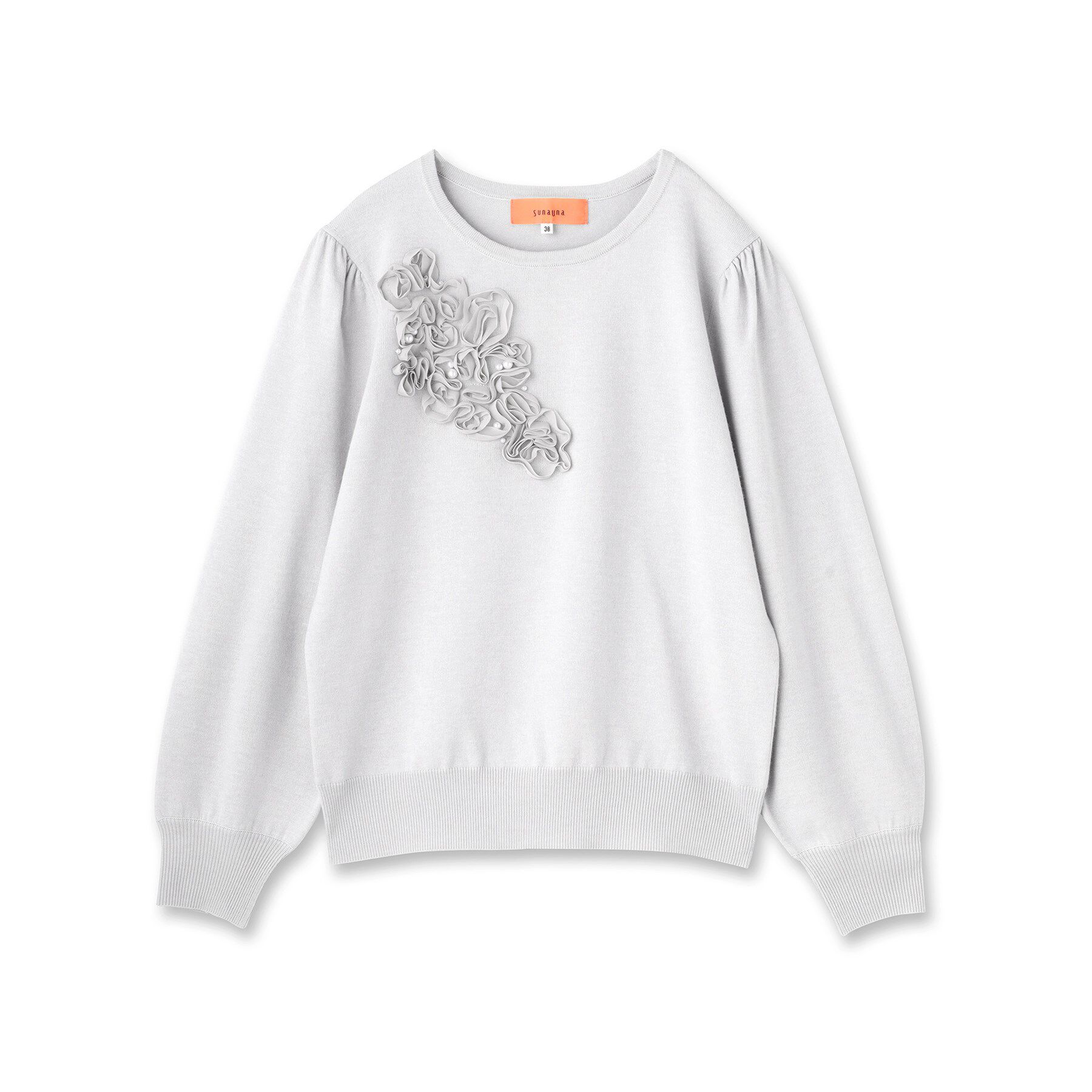 SunaUna「【SS～Lサイズ展開／チュール刺繍】クラフトニット」|ニット・セーター|