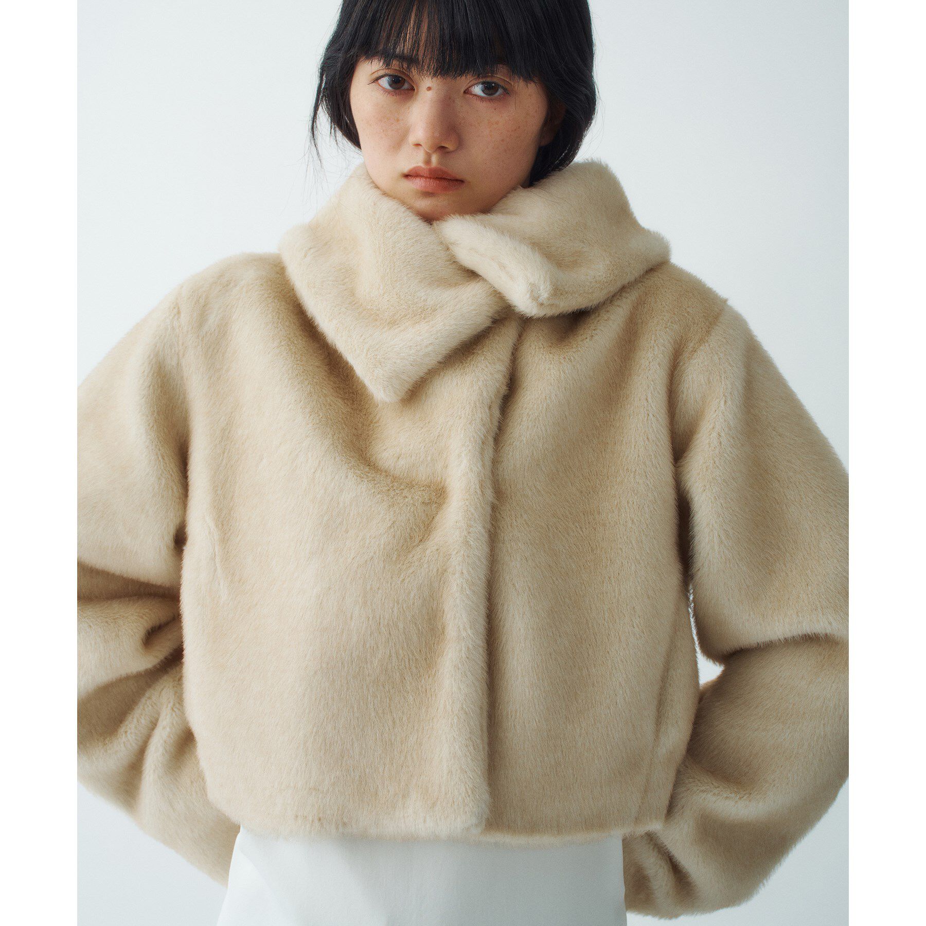 CODE A「faux mink short jacket」|ブルゾン・スタジャン|