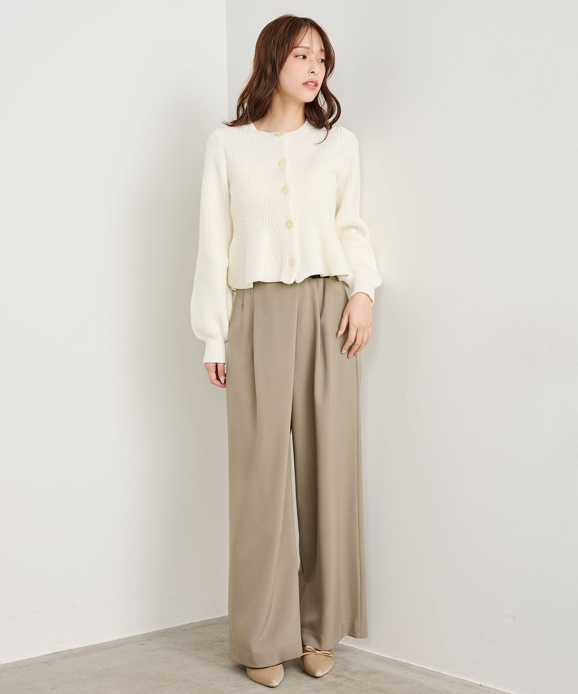 COCO DEAL「ペプラムボタンニット」|ニット・セーター|