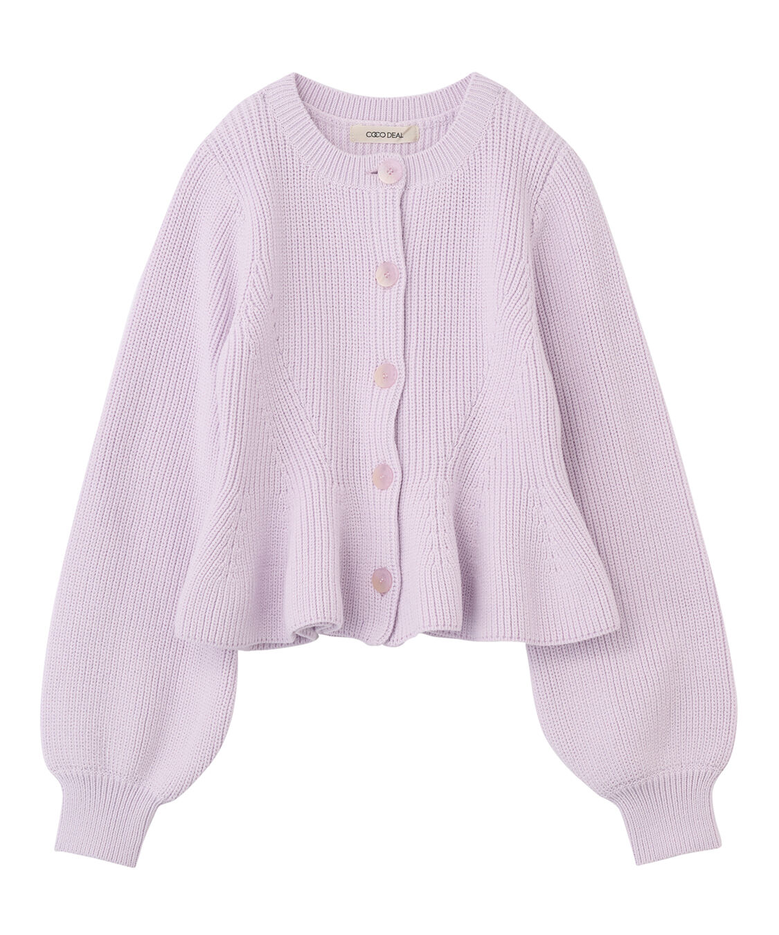 COCO DEAL「ペプラムボタンニット」|ニット・セーター|