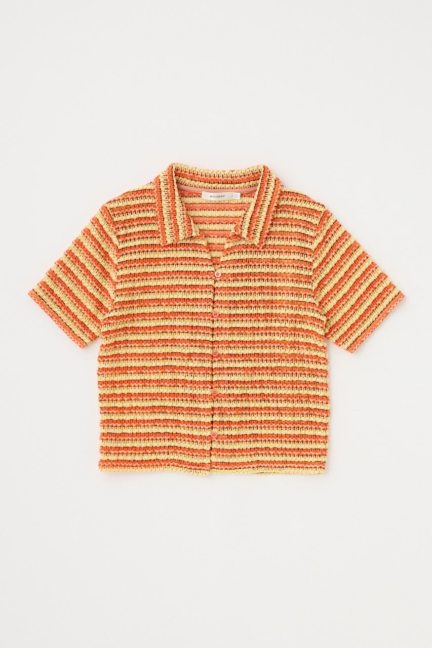 MOUSSY「MIX COLOR CROCHET シャツ」|シャツ・ブラウス|