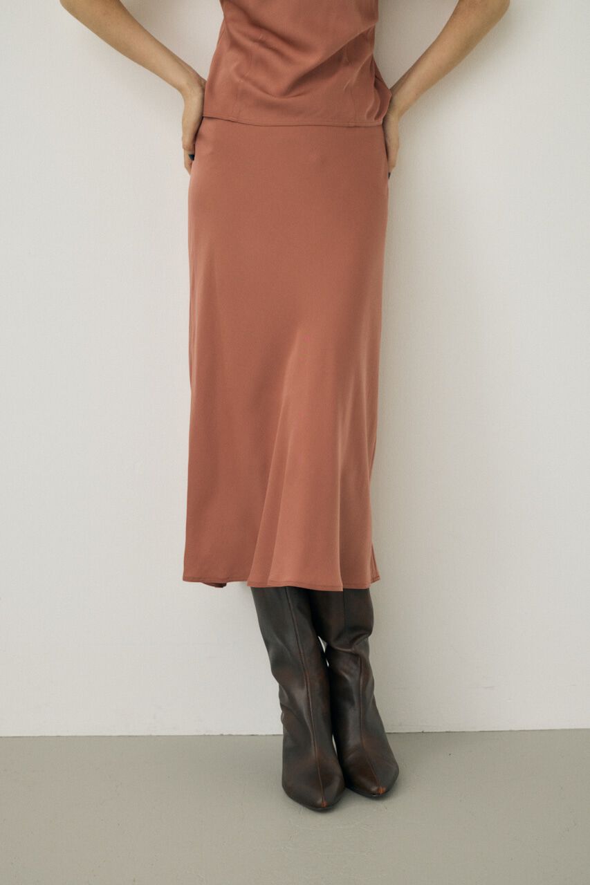 MOUSSY「サテンミディスカート　リサイクルポリエステル&times;レーヨン素材」|スカート|