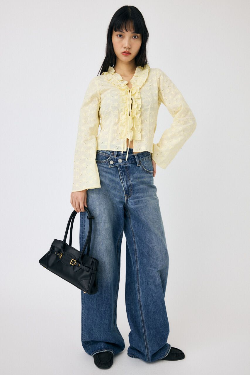 MOUSSY「FRONT TIE EYELET シャツ」|シャツ・ブラウス|