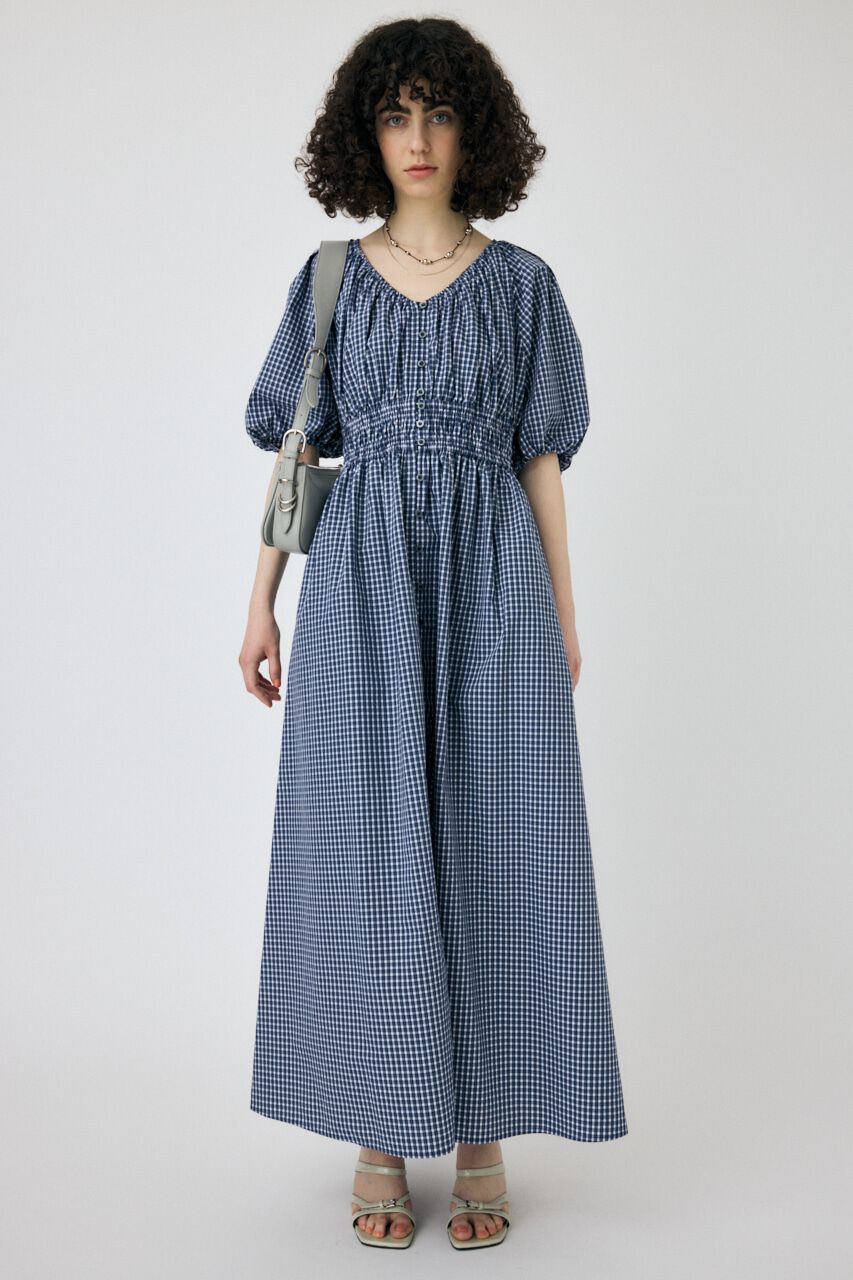 MOUSSY「WAIST GATHER ロングドレス」|ワンピース|