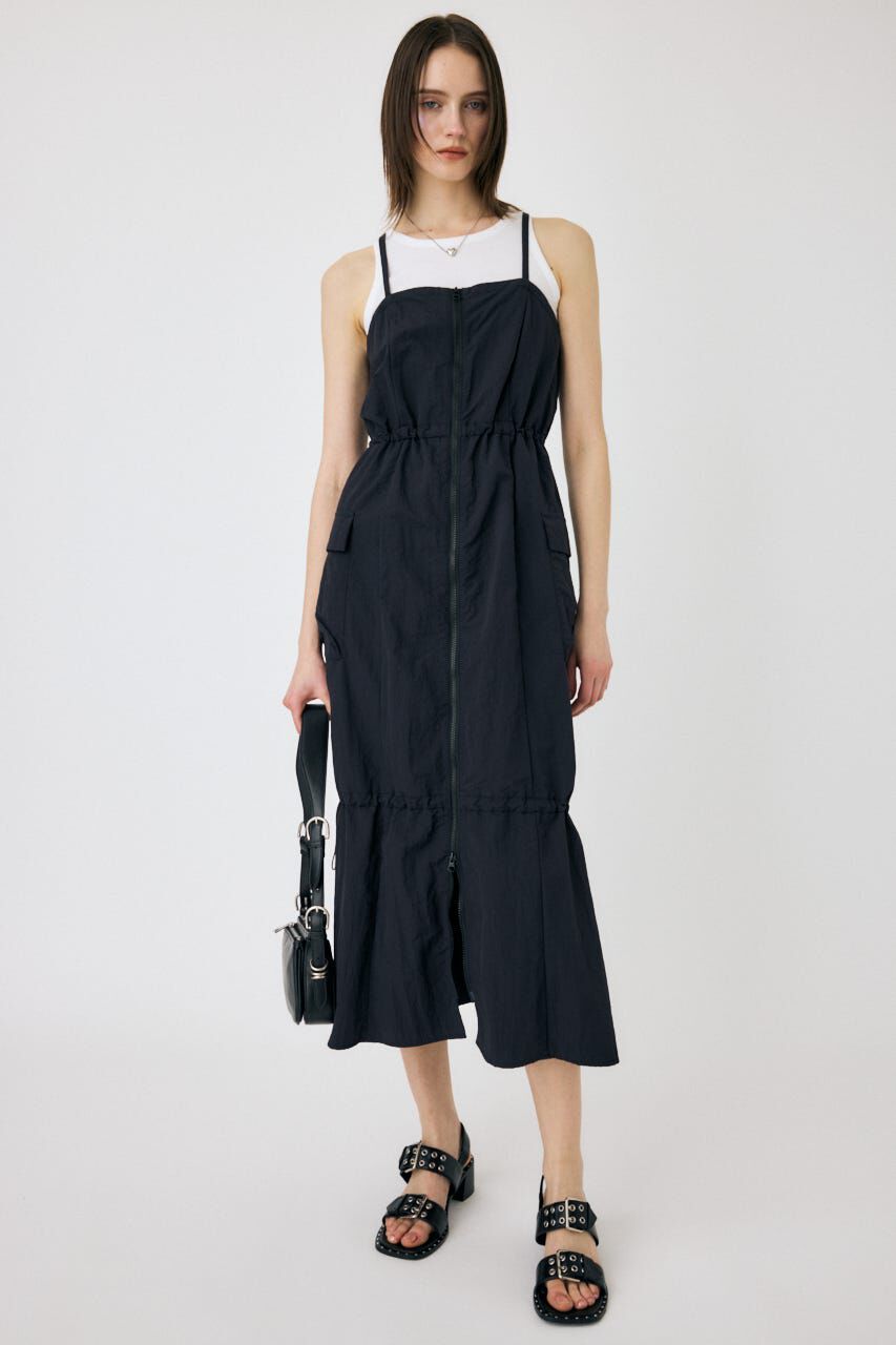 MOUSSY「TECHNICAL キャミドレス」|ワンピース|BLK