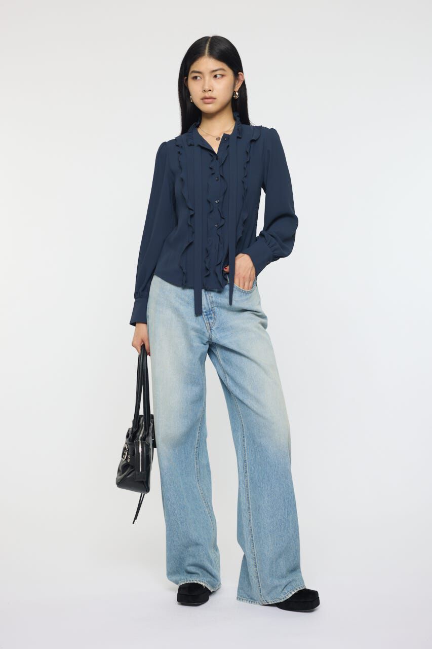 MOUSSY「GEORGETTE RUFFLES ブラウス」|シャツ・ブラウス|