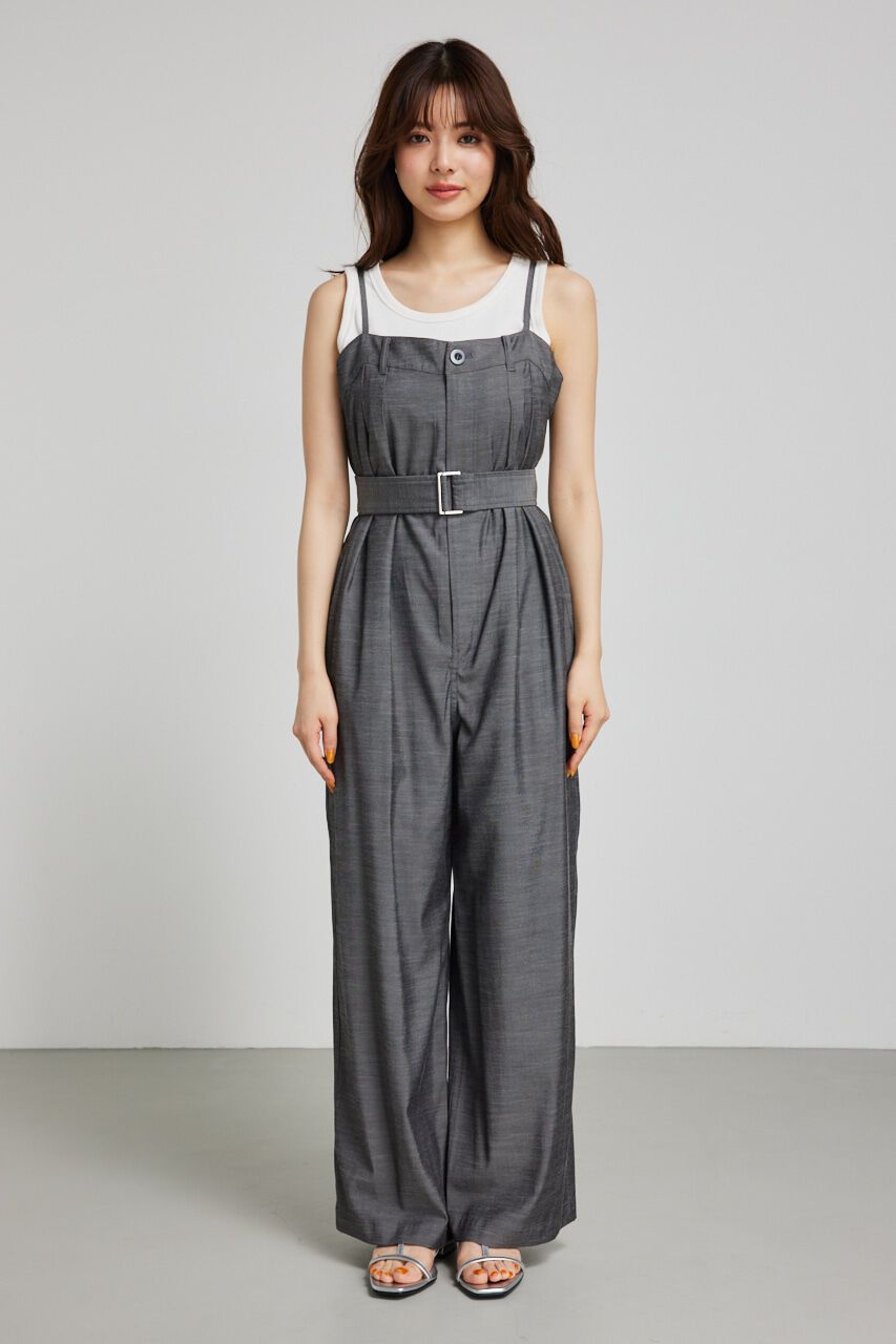 rienda「タックベアストレートロンパース」|その他|