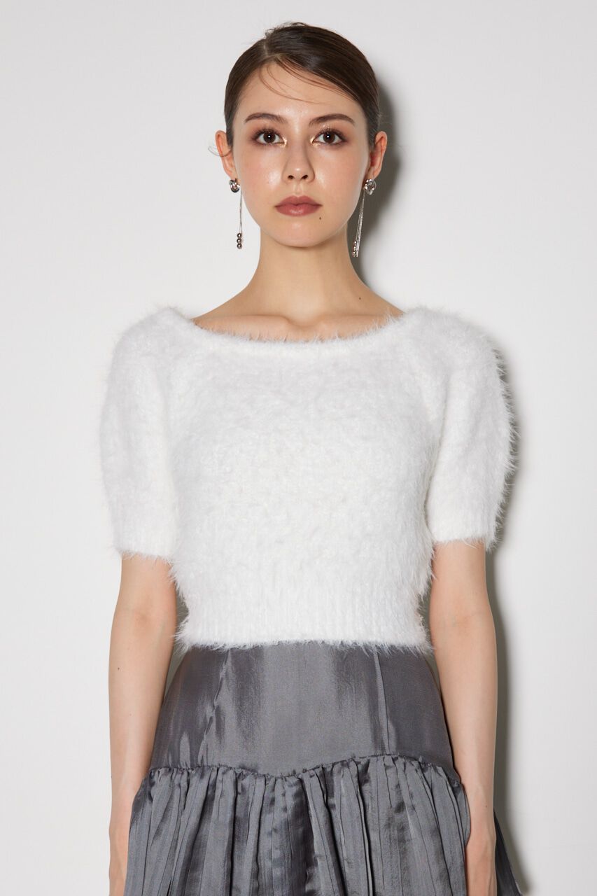 rienda「オフショルシャギーニットトップス」|ニット・セーター|