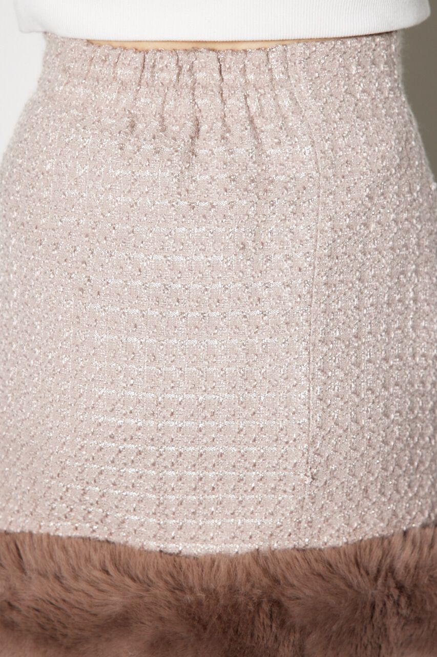 rienda「ツイードフェイクファースコートショートパンツ」|その他|