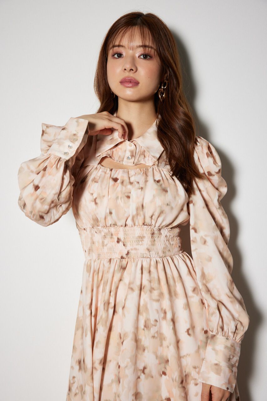 rienda「ウエストシャーリングシャツディテールワンピース」|ワンピース|