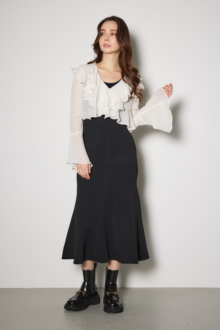 rienda「カーディガンセットニットマーメイドワンピース」|ワンピース|