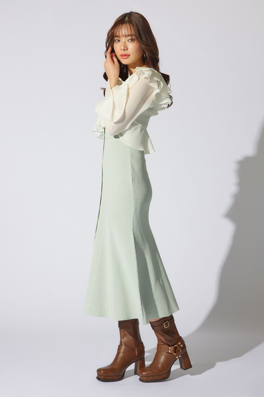 rienda「カーディガンセットニットマーメイドワンピース」|ワンピース|