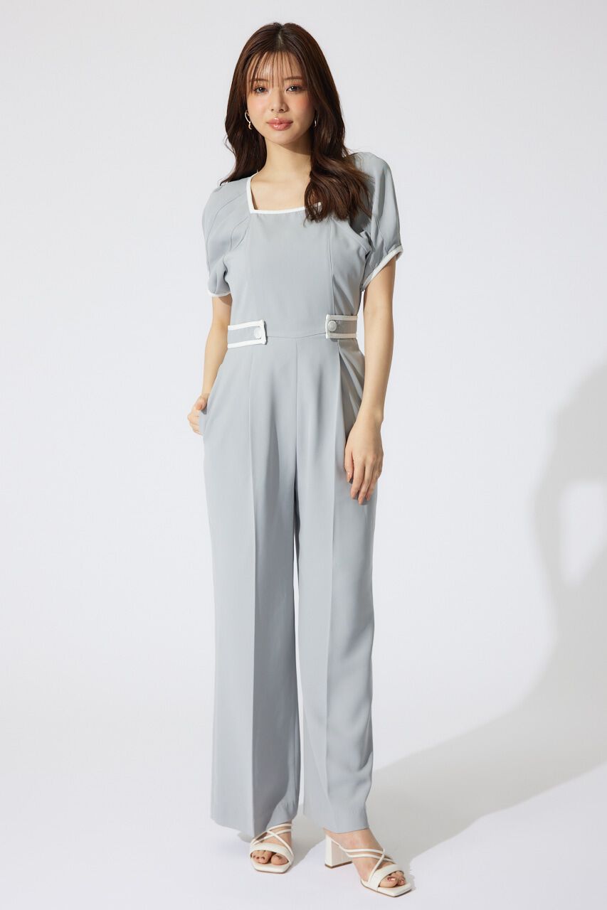 rienda「バイカラーロンパース」|ワンピース|GRY