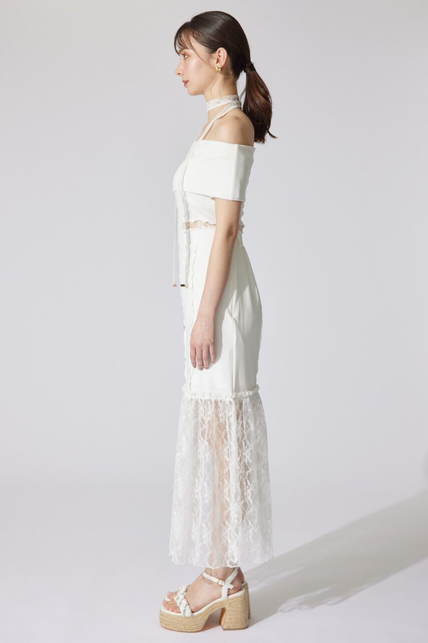 rienda「レースコンビオフショルカットワンピース」|ワンピース|