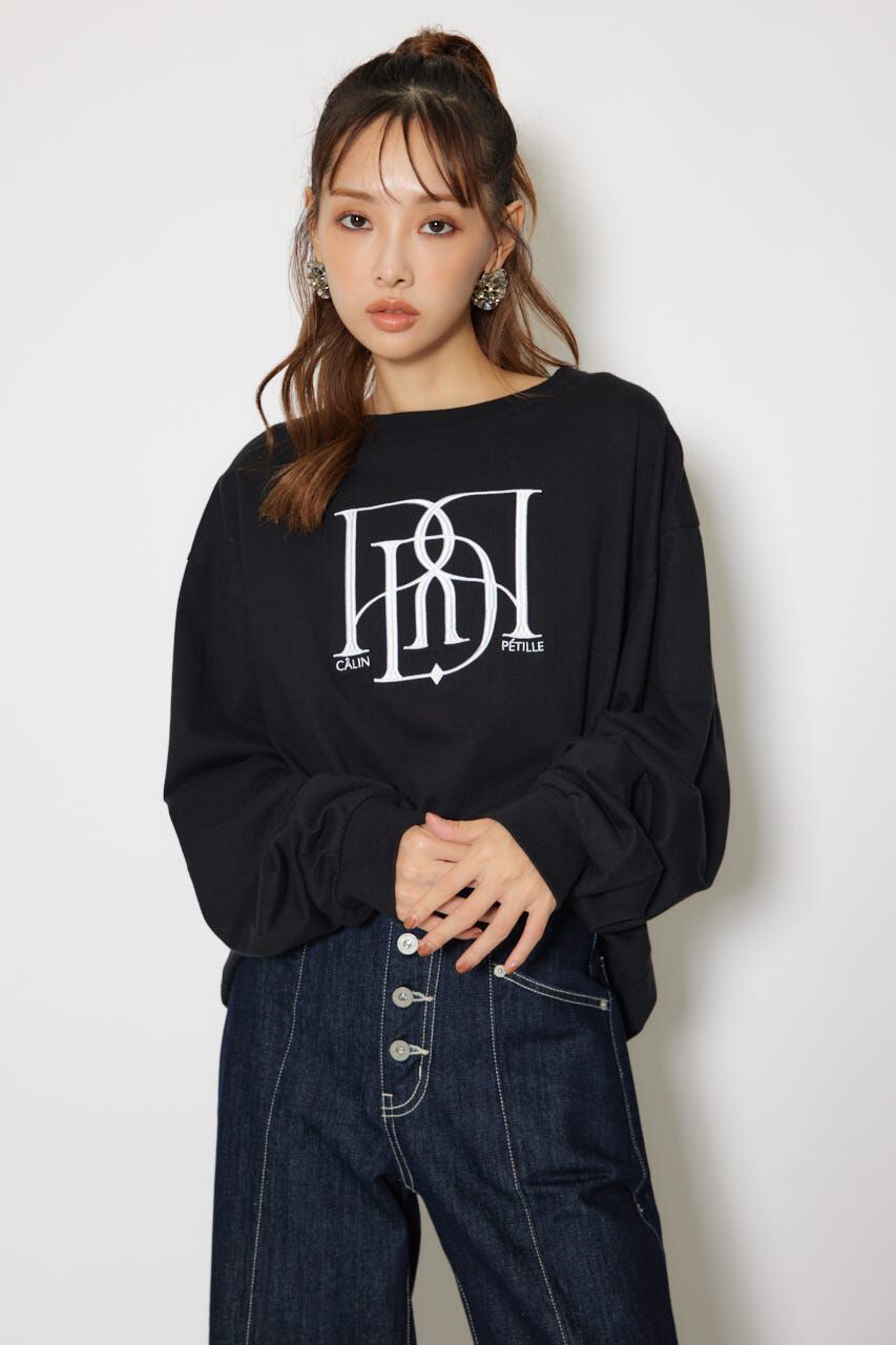 rienda「RDロゴロングTシャツ」|Tシャツ・カットソー|BLK
