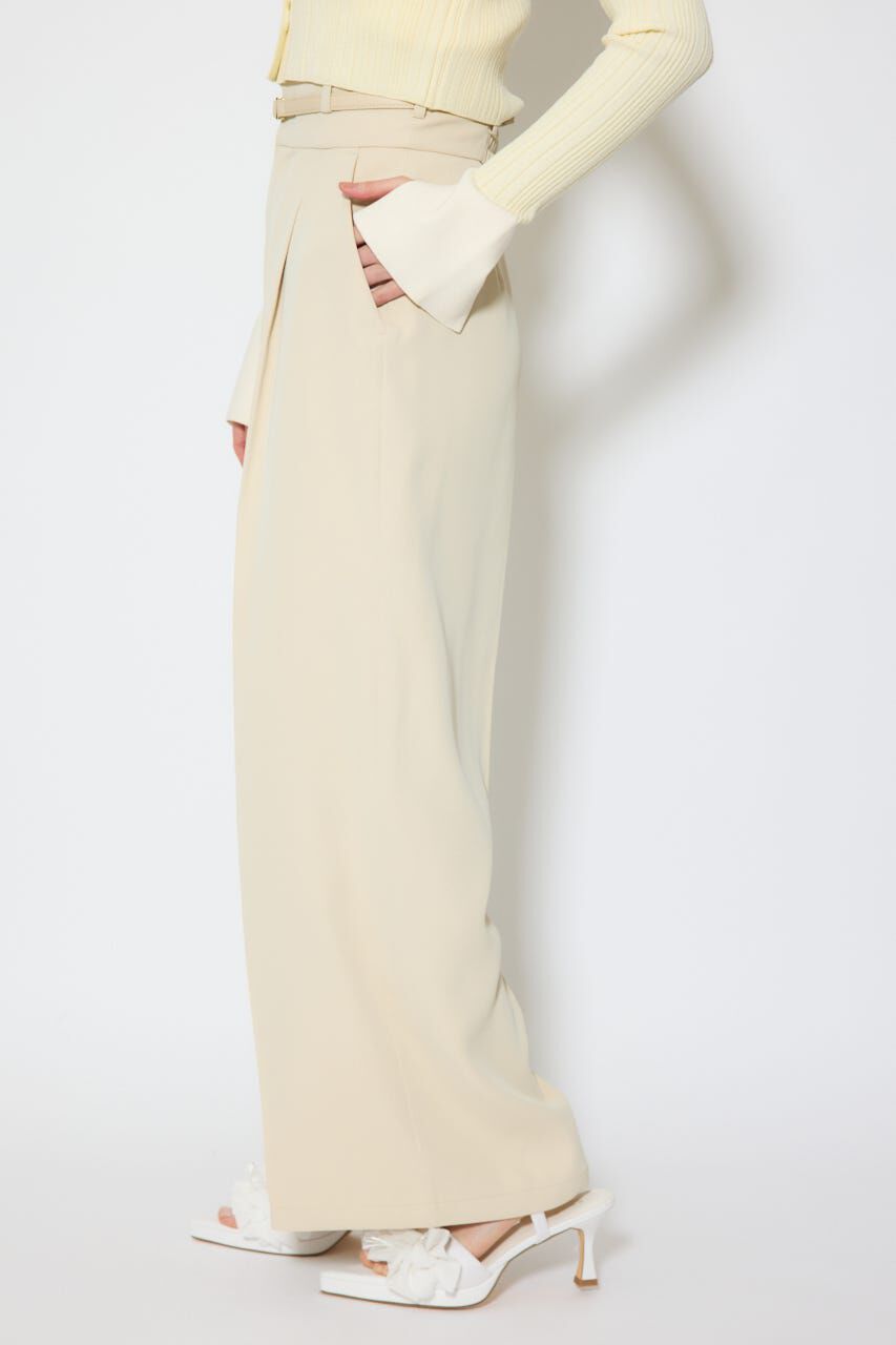 rienda「ベルトポイントハイウエストワイドパンツ」|その他|