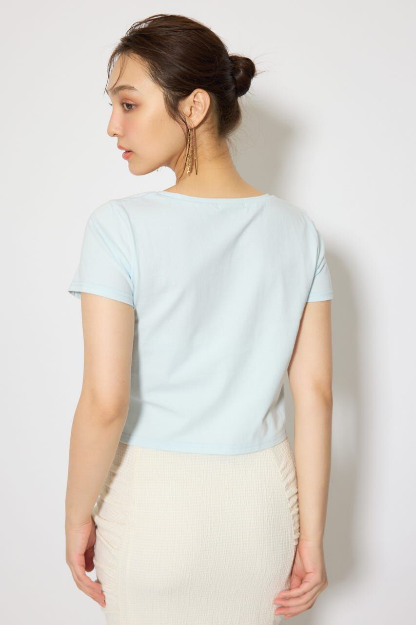 rienda「モチーフフォトショートTシャツ」|Tシャツ・カットソー|