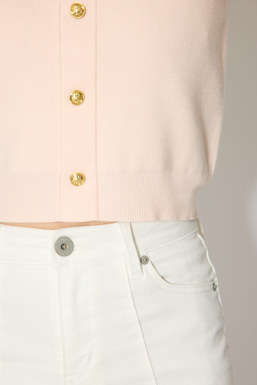 rienda「ゴールドボタンノースリニットトップス」|ニット・セーター|