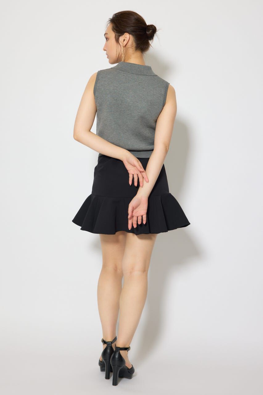 rienda「ゴールドボタンノースリニットトップス」|ニット・セーター|