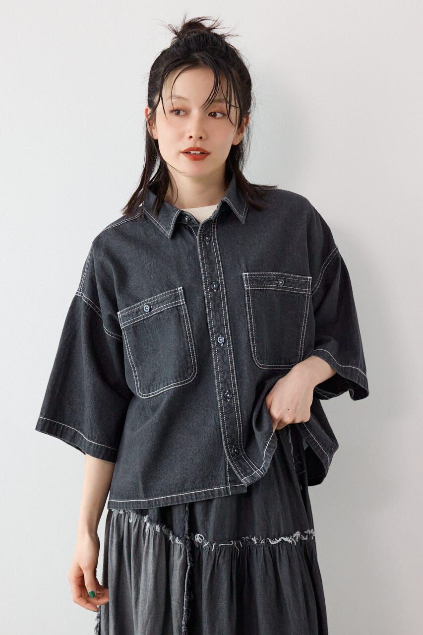 RODEO CROWNS「デニムワイドシャツ」|シャツ・ブラウス|
