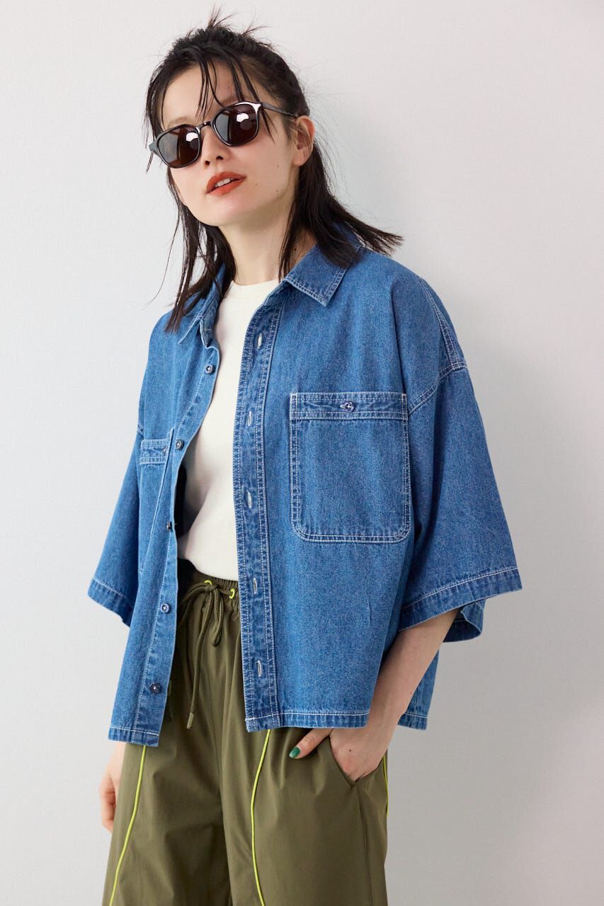 RODEO CROWNS「デニムワイドシャツ」|シャツ・ブラウス|