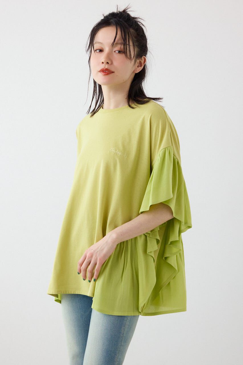 RODEO CROWNS「レーヨンクレープドッキングフリルトップス」|その他|LIME