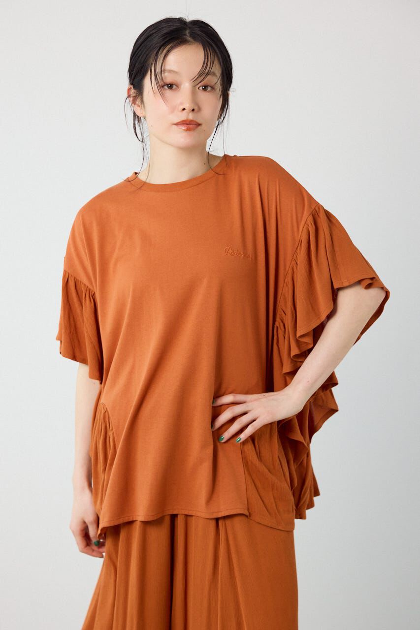 RODEO CROWNS「レーヨンクレープドッキングフリルトップス」|その他|D/ORG3