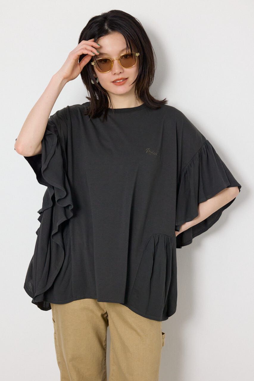 RODEO CROWNS「レーヨンクレープドッキングフリルトップス」|その他|C.GRY