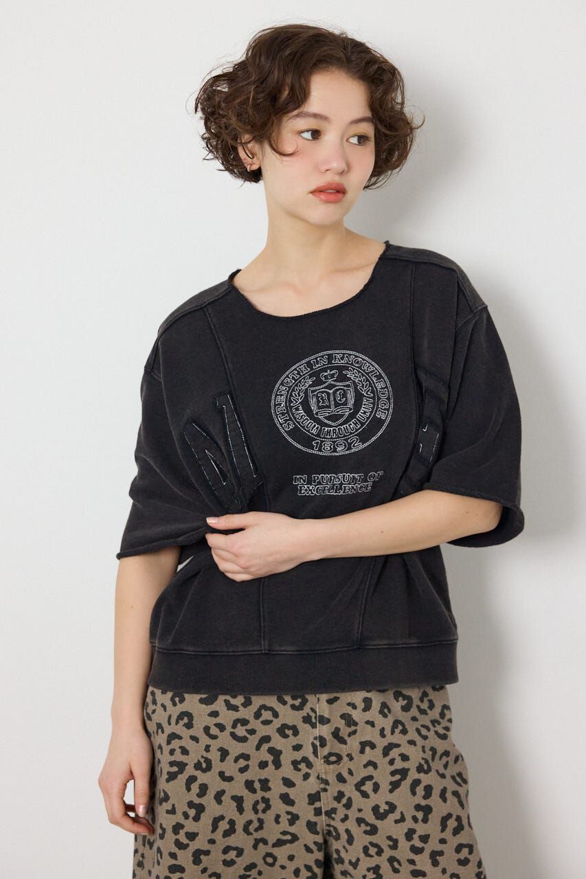 RODEO CROWNS「切替カレッジ半袖スウェット」|Tシャツ・カットソー|