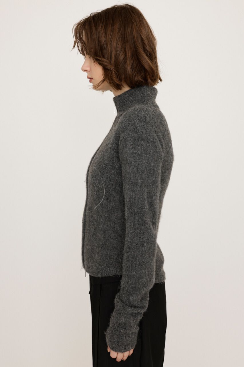 SLY「EMBROIDERY ZIP UP トップス」|ニット・セーター|