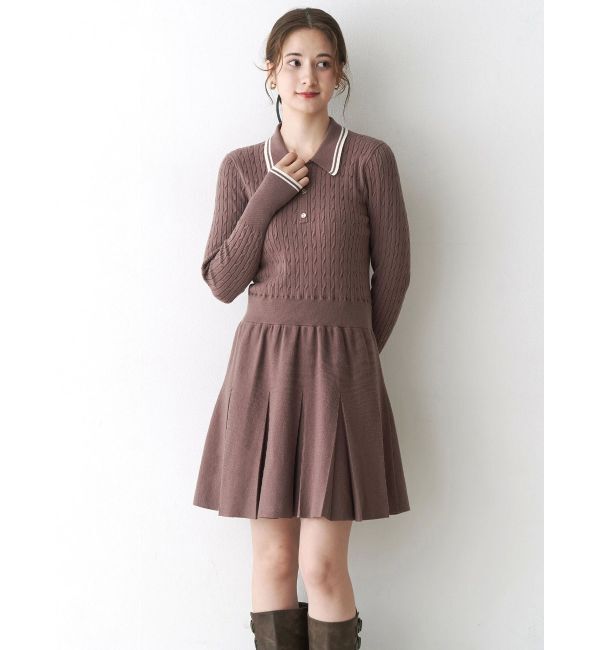 CALNAMUR「ニットプリーツワンピース」|ワンピース|