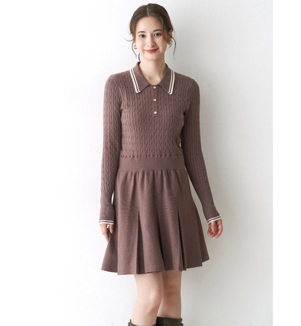 CALNAMUR「ニットプリーツワンピース」|ワンピース|