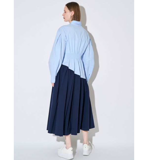 ELENDEEK「WAVE LINE TUCK OP」|ワンピース|