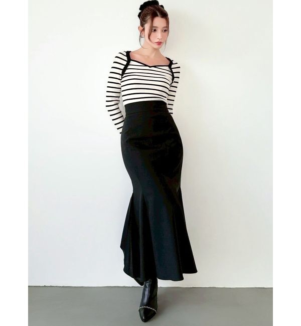 RESEXXY「ハートネックラグランニットトップス」|ニット・セーター|