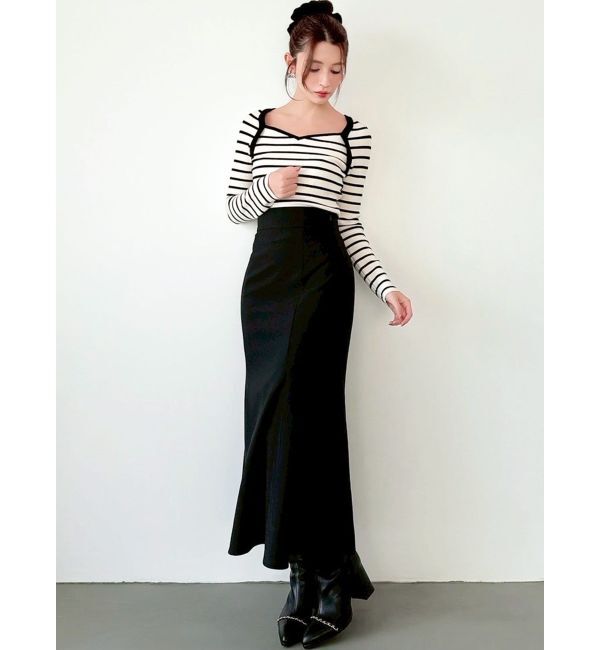 RESEXXY「ハートネックラグランニットトップス」|ニット・セーター|