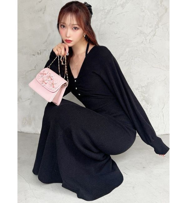 RESEXXY「レイヤードマーメイドニットワンピース」|ワンピース|ブラック