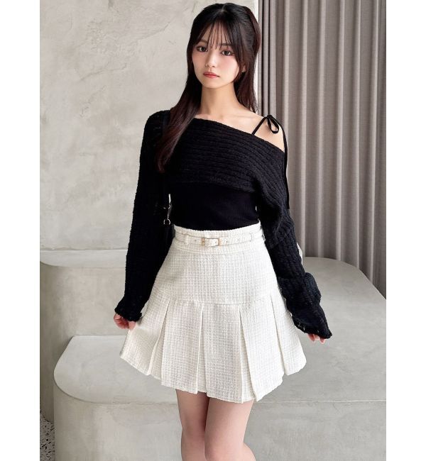 RESEXXY「ツイードプリーツミニスカート【セットアップ着用可能】」|スカート|
